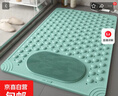 淋浴房洗澡防摔腳墊浴室防滑墊衛生間廁所隔水地墊衛浴缸吸盤(pán)墊子 馬爾斯綠-按摩款 60*90CM【防滑防摔】 曬單實(shí)拍圖