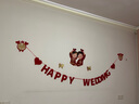 仕彩 結婚簡(jiǎn)約蝴蝶結背景墻套裝女方婚房布置男方臥室客廳拉花裝飾D款 曬單實(shí)拍圖