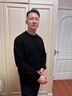 SHANSHAN杉杉純羊毛衫男秋冬綿羊毛男士圓領(lǐng)內搭毛衣加厚保暖親膚針織 黑色 XL /180 曬單實(shí)拍圖