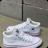 匡威（Converse）官方 莫爾登All Star男女板鞋中幫帆布小白鞋A00812C A00812C 41 曬單實拍圖