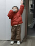 巴拉巴拉童裝兒童羽絨服男童女童連帽外套2025新款秋冬裝寶寶可愛(ài) 紅色小熊61003-白鴨絨 100 （充絨量42g） 曬單實(shí)拍圖