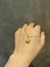 中國黃金（CHINA GOLD）四葉草黃金項鏈女足金吊墜情人節新年禮物送女友老婆生日 足金細閃四葉草吊墜【贈銀鏈】-京速達 曬單實(shí)拍圖