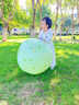 西哈泳士戶(hù)外充氣大足球加厚寶寶玩具超大皮足球親子兒童沙灘水上球類(lèi)玩具 嘟嘟恐龍60cm【手拉泵充氣】加厚耐踢 曬單實(shí)拍圖