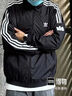 adidas休閑簡約三條紋梭織立領(lǐng)夾克外套男裝秋季阿迪達(dá)斯三葉草 黑色 (偏小，推薦買大1碼)   M 曬單實拍圖