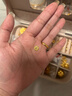 第一福古法黃金吉言金隔片足金999小配件手串隔珠配飾DIY擺件送女友男友 平安喜樂(lè )吉言金 約0.9g 不含繩子 曬單實(shí)拍圖
