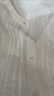 無(wú)印良品（MUJI） 女式 棉紗 長(cháng)袖罩衫 女士襯衫襯衣內搭女裝25年秋季上衣BC2O7A5A 米白色 L （165/88A） 曬單實(shí)拍圖