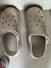 名創(chuàng  )優(yōu)品（MINISO）洞洞鞋男女夏季外穿涼鞋防滑厚底踩屎感包頭涼拖鞋 卡其+海洋星星 曬單實(shí)拍圖