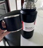 恩爾美（nRMEi）保溫杯大容量男士男款316不銹鋼燜泡茶杯茶水分離高顏值便攜水杯 曜石黑【316+茶水分離】1000ml 曬單實(shí)拍圖