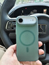 猩球衛士高級感防指紋適用Apple/蘋(píng)果iPhone Air磁吸光柵瓦楞手機殼超薄行李箱條紋保護套磨砂透明外殼綠 曬單實(shí)拍圖