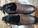 康奈（kangnai）男棉鞋25年冬季新品加絨保暖棉靴牛皮商務(wù)休閑皮鞋爸爸鞋 棕色 43 曬單實(shí)拍圖