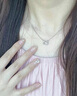 Weil ti li送女友禮物s925銀靈動(dòng)哈嘍kitty貓項(xiàng)鏈女小眾設(shè)計(jì)感跳動(dòng)的心鎖骨 白金色 925銀 曬單實(shí)拍圖