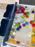 虎實(shí)小寶兒童積木桌1-3-6-12歲結實(shí)多功能大顆粒大號玩具游戲學(xué)習桌二合一 曬單實(shí)拍圖