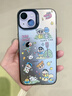 圣圖朗卡通蠟筆小新適用iPhone16Promax蘋(píng)果15手機(jī)殼11 可愛(ài)搞怪14大孔磨砂plus情侶12高級(jí)感13女保護(hù)套 磨砂彩銀殼-春日紅綠燈小新 iPhone 14 曬單實(shí)拍圖