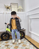 G.DUCKKIDS兒童羽絨棉馬甲2023新款男女童連帽背心中小童寶寶秋冬保暖外穿潮 藏青色 100 cm 適合身高80cm1-2歲 曬單實拍圖
