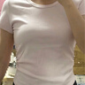 森馬（Semir）短袖t恤女短款修身圓領(lǐng)內搭25夏涼感收腰V領(lǐng)上衣辣妹109325100006 曬單實(shí)拍圖