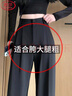 浪莎西裝褲女秋季新款雙扣高腰垂感職場(chǎng)高級(jí)感西褲通勤百搭休閑闊腿褲 曬單實(shí)拍圖