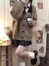 南木熊針織外套女25年春秋季新款毛衣外搭中長(cháng)款寬松開(kāi)衫慵懶風(fēng)韓版上衣 卡其色毛衣【85-130斤】 曬單實(shí)拍圖