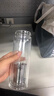 米家玻璃杯 雙層帶茶隔水杯 耐高溫泡茶杯  加厚透明杯子400mL 珍珠白 曬單實(shí)拍圖
