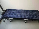 TLIT德國鋁合金折疊床單人床辦公室午休床午睡躺椅家用床行軍床陪護床 鋁合金三折床+水晶絨棉墊(灰色) 曬單實(shí)拍圖