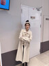 SXMM國際一線(xiàn)品牌雙面羊絨呢子燕麥色羊絨大衣女中長(cháng)款秋冬季新款外套 燕麥色 XS 105斤內 曬單實(shí)拍圖
