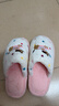 名創(chuàng  )優(yōu)品（MINISO）彩點(diǎn)狗狗卡通趣味毛毛居家鞋女秋冬可愛(ài)棉拖鞋月子鞋白粉40-41 曬單實(shí)拍圖