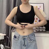 LEONISA2025新款前扣內(nèi)衣女提拉聚攏防下垂駝背塑形美背運動背心式文胸罩 黑色 M [32/70ABC] 曬單實拍圖