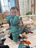 木木屋（mumuwu）品牌童裝嬰兒羽絨服連體衣冬季新生兒衣服白鴨絨保暖男女寶寶外套 綠色 80 適合8-10個(gè)月體重19-23斤 曬單實(shí)拍圖