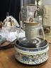 唐豐青花電陶爐煮茶壺家用玻璃燒水壺白茶養生壺圍爐煮茶小型電熱茶爐 繁花電陶爐+繁花煮茶壺 曬單實(shí)拍圖