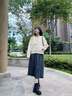 紅蜻蜓松弛感針織開衫女2025年秋冬新款高級(jí)復(fù)古紐扣上衣寬松外套毛衣 燕麥色 均碼 建議80-140斤 曬單實(shí)拍圖