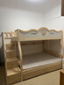 皇家御兔實(shí)木加粗兒童上下床高低子母家用多功能小戶(hù)型加厚雙層床 【原木款】梯柜+書(shū)架+抽屜+床墊 上鋪寬1.4米下鋪寬1.6米 曬單實(shí)拍圖