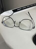 依視路（ESSILOR） 鉆晶系列高清耐磨防藍(lán)光近視超薄鏡片專業(yè)配度數(shù)眼鏡架男女鏡框 鈦+金屬-全框-4023BK-黑色 鏡框+依視路膜御防藍(lán)光1.60現(xiàn)片 曬單實(shí)拍圖