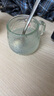 高顏值小熊玻璃水杯咖啡奶茶杯帶蓋家用喝水杯子耐高溫辦公室茶杯 錘紋杯+銀小熊蓋+勺子 曬單實(shí)拍圖