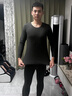 Carey Kay秋冬加絨加厚保暖內(nèi)衣男士德絨發(fā)熱內(nèi)穿打底羊絨蠶絲秋衣秋褲套裝 蕎麥灰 XL 曬單實(shí)拍圖