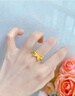 中國黃金（CHINA GOLD）18K金在逃公主戒指女生新款蝴蝶結指情人節生日禮物送女朋友老婆 18K金蝴蝶結戒指約0.45g【圈號10】品牌禮盒 曬單實(shí)拍圖