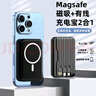 京電造甄適配自帶三線(xiàn)蘋(píng)果16Pro15/14/13/12Magsafe磁吸無(wú)線(xiàn)充充電寶快充10000毫安時(shí)超薄小巧便攜移動(dòng)電源 黑色3C認證【10000mAh+可上飛機+自帶線(xiàn)】 曬單實(shí)拍圖
