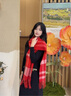 瑪麗亞·古琦（MARJA KURKI）山羊絨圍巾女秋冬款 羊絨圍脖女保暖披肩禮盒裝送女友簡(jiǎn)約條紋款 紅色 曬單實(shí)拍圖