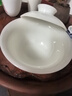 蘇氏陶瓷（SUSHI CERAMICS）高端冰種玉瓷泡茶蓋碗功夫茶具三才蓋碗溫潤如玉白瓷茶碗禮盒裝 冰種懸停蓋碗130ml（蓋下） 曬單實(shí)拍圖