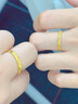 中國黃金（CHINA GOLD）滿(mǎn)天星黃金戒指女款足金活口素圈指環(huán)情人節生日禮物送女友老婆 車(chē)花滿(mǎn)天星戒指【女戒】 約1.45g 曬單實(shí)拍圖