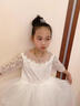 思妙星鋼琴演出服女童輕奢高端主持人生日花童晚禮服小眾兒童蓬蓬裙洋氣 白色 130 曬單實(shí)拍圖