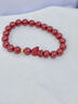 豆蔻時(shí)光帝王砂朱砂手串高含量黃金珠貔貅祈福手鏈本命年男女士款8mm 曬單實(shí)拍圖
