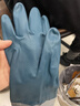 京厽洗碗手套加絨長(cháng)款男女防水橡膠廚房型刷碗洗衣家用加厚家務(wù)冬 加絨秋冬1雙-如意加長(cháng)藏青手套 L 曬單實(shí)拍圖