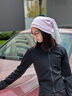 KKN兒童可愛(ài)兔子帽卡通小孩保暖針織戶(hù)外毛線(xiàn)加厚加絨帽防風(fēng)防寒秋冬 淡紫-（建議3-15歲） 曬單實(shí)拍圖