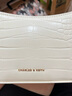 CHARLES&KEITH鱷魚(yú)紋鏈條腋下包小方包女生日禮物CK2-80151362-B Cream Croco奶油色 S 曬單實(shí)拍圖