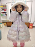 戴維貝拉（DAVE＆BELLA）女童羽絨服中長(cháng)款寶寶白鴨絨外套小童外衣連帽兒童上衣冬裝新款 夢(mèng)幻紫【現貨】 120 cm（建議身高110-120cm） 曬單實(shí)拍圖