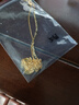 萃華黃金葫蘆吊墜古法足金999掛墜花絲鎖骨項鏈送女友老婆生日禮物 碎碎冰吉言葫蘆吊墜約5.7g 曬單實(shí)拍圖