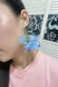 妙奕嘉藍色花朵耳環(huán)女海邊度假風(fēng)流蘇耳釘高級感氣質(zhì)耳飾小眾設計感耳墜 藍色玫瑰花長(cháng)款耳環(huán) 曬單實(shí)拍圖