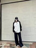 自由系闊腿牛仔褲女秋季2025新款寬松小個(gè)子高腰垂感丹寧藍寬松直筒褲子 曬單實(shí)拍圖