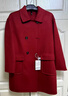 恒源祥溫柔風(fēng)雙面羊毛大衣韓版高級感女2024秋冬新款毛呢外套零羊毛 法國紅 L (90-125斤) 曬單實(shí)拍圖
