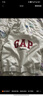 GAP女裝2025秋季新款撞色Logo寬松抓絨套頭連帽衫衛衣上衣792499 淺灰白 S (160/84A) 亞洲尺碼 曬單實(shí)拍圖