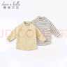 戴維貝拉（DAVE＆BELLA）洋氣條紋兒童上衣長(cháng)袖女童t恤男童T恤寶寶打底衫秋季幼兒幼童洋氣 黃色條紋【DBZ19328】 110 cm（建議身高100-110cm） 曬單實(shí)拍圖